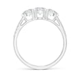 thumbnail image 2 of ANGARA Natural Unique Diamond Three Stone Engagement Ring in 14K White Gold for Women (Size-4.8mm| Color-H| Clarity-SI2) | April Birthstone, Anniversary, Jewelry Gift for Women | Natural Diamond Ring, 2 of 9
