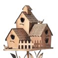thumbnail image 2 of Birdhouse Garden Stakes Casa Pájaros Metal Con Poste para Jardín Al Aire Libre (E), 2 of 4