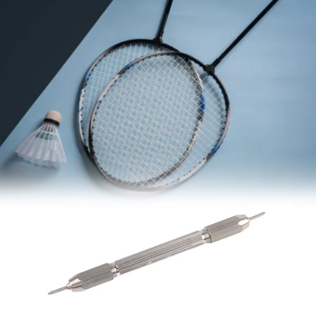 Nail Badminton Racket Threading Tool Racket Eyelets Grommets Nail Cone Tool Double Headed for Sports Silver