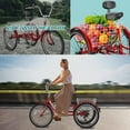thumbnail image 7 of ABORON Adult Tricycles, 7 Speed Adult Trikes 24 inch 3 Wheel Bikes, Cruise Bike with Basket for Seniors, Women, Men for Recreation, Shopping, Multiple Colors, 7 of 7