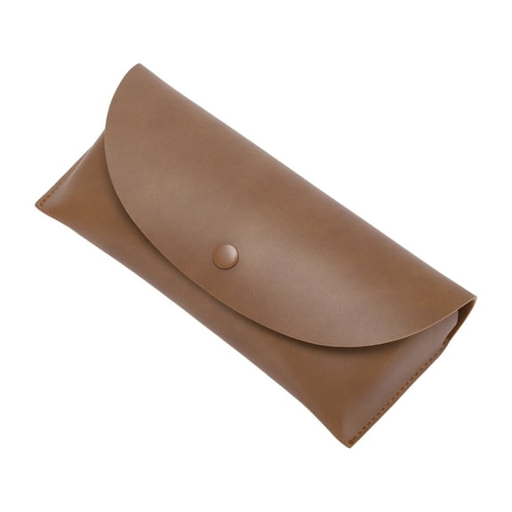 Unique Bargains Soft Eyeglasses Case Simple Portable Eyeglasses Storage 6.69"x2.95"x1.57" Brown