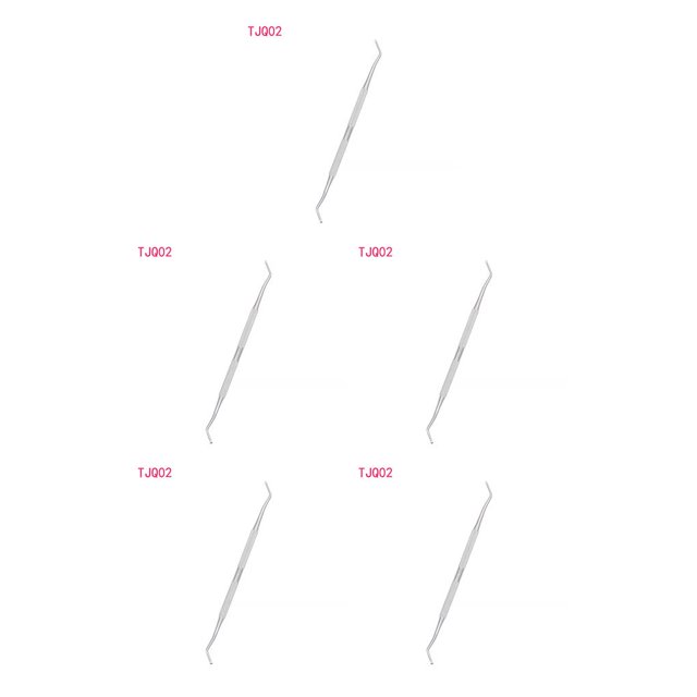 Guardurnaity Cuchara empujadora de cutículas de uñas de doble cabeza Eliminación de esmalte de gel de acero inoxidable Type5 NO5