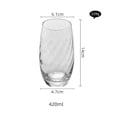 thumbnail image 2 of Vasos de cristal texturizado sin tallo, vasos de vidrio transparente soplados a mano for agua, zumo, bebidas y whisky., 2 of 6