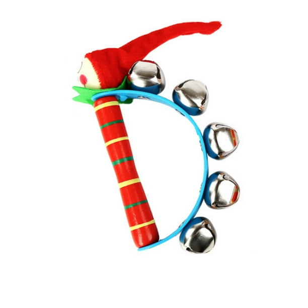 Education Bells Bell Semicircle Handle Jingle Hand Wooden Rattle Baby'S Education Wood As Shown