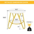 thumbnail image 3 of Hofitlead Outdoor Side Tables for Patio, 2 Tier Round Metal Patio Side Table,White 1PC, 3 of 7