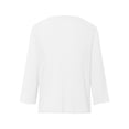 thumbnail image 2 of Wovix Women's Short Cardigan Shrug Sheer Tie Front Top 3/4 Sleeve V Neck Solid Comfy Breathable Daily Tops White XXL, 2 of 5