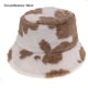 thumbnail image 2 of Sombreros De Cubo De Felpa Con Estampado De Vaca Para Otoño E Invierno, Sombrero Cálido Para Exteriores Con Cuerda Ajustable, Sombrero De Pescador Unisex Para Lavabo seitruly AP006287-05, 2 of 6