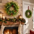 thumbnail image 4 of Qwtwty Artificial Christmas Wreath with Red Berries, Farmhouse Winter Wreaths Hanging Ornament for Indoor Outdoor Wall Window Home Holiday Christmas Decor, 4 of 7