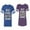Men Royal / Women Purple, variant on I Love My Crazy GF BF Unisex Couple Matching Cotton Jersey style T-Shirt Contrasting stripes on sleeves (Men Royal / Women Black) (Men S / Women S)