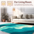 thumbnail image 2 of ODIKA 8' x 10' Machine Washable Non-Slip Area Rug, Abstract Wave High Traffic Rug, Teal, 197233, 2 of 7