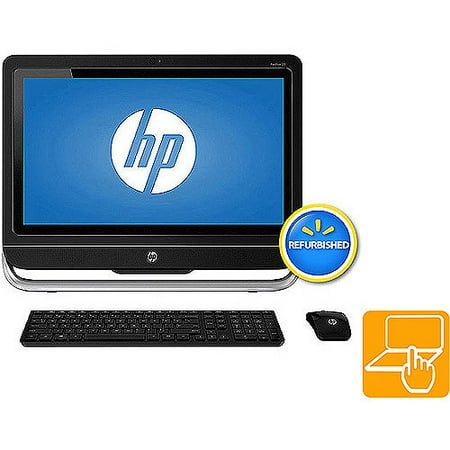 HP FACTORY RECERTIFIED PAVILION TOUCHSMART 23-H024 PC AIO/90W AMD:A6-5200/A6X4, Black (Refurbished)