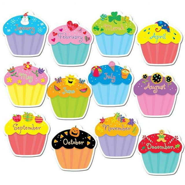Creative Teaching Press CTP5938BN Cupcakes Jumbo Cut Outs - Pack of 4