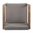 thumbnail image 7 of 2 Patio Dining Armchairs - Comfortable Back And Arm Support Strong Wood Structure Foam Seat Cushion Brown & Grey Easy Install Procedure Managed Efficiently Of 2 For Seating With Material Thick, 7 of 7