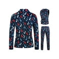 thumbnail image 4 of Franhais Men Christmas 3Pcs Suit Cartoon Print Long Sleeve Single Breasted Jacket with Vest Pants, 4 of 9