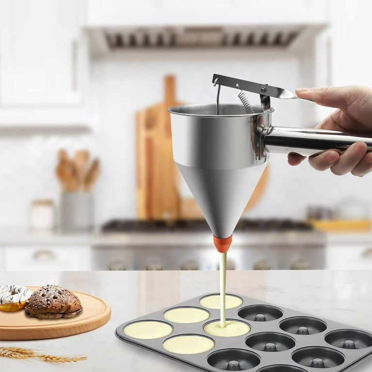 D Dingrich 40oz Stainless Steel Pancake Batter Dispenser with