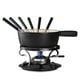 thumbnail image 1 of Juego de fondue de hierro fundido Artestia: fondue tradicional suiza de 2 l para queso y chocolate, para 4-6 personas. Ideal para derretir queso, chocolate, caramelo y más (negra)., 1 of 5
