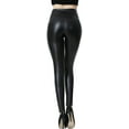 thumbnail image 2 of Womens Faux Leather High Waisted Leggings, 2 of 7