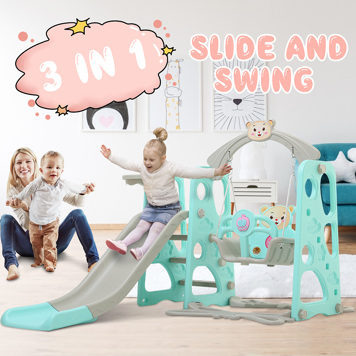 2 in 1 swing set