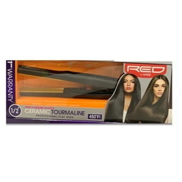 KISS Red Professional .5 Tourmaline Ceramic Flat Iron Hair Straightener Black Walmart