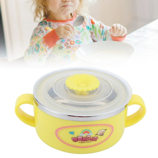 Cuenco para niños de acero inoxidable de dibujos animados regalo práctico para utensilios de cocina para bebés
