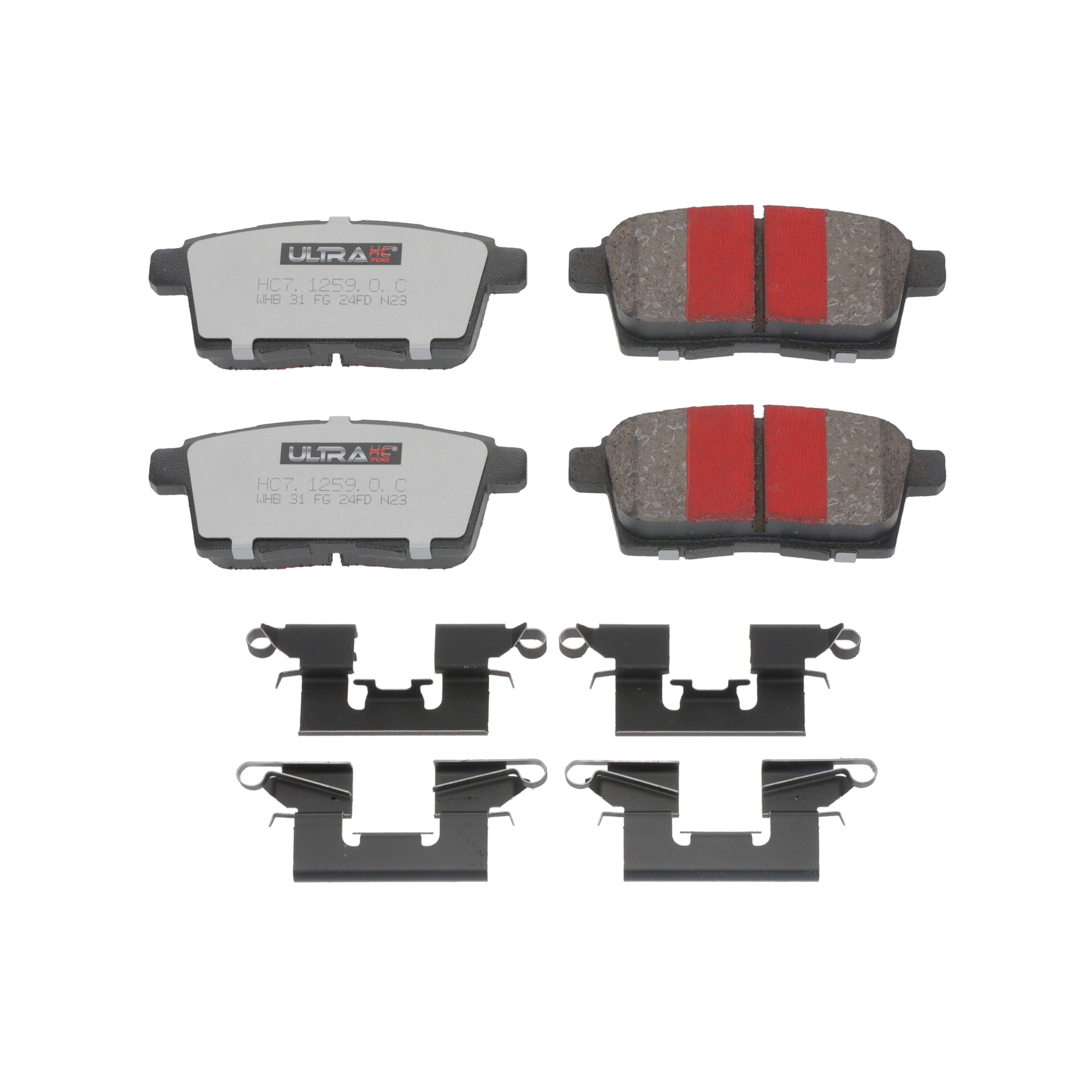 UltraHC 700 Brake Pad Set, Rear HC7.1259.0.C, Ford Edge 2010-2007