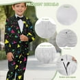 thumbnail image 6 of Xoenoiee Geometric Triangle Paint Splatter Print Boys Outfit for Kids 2 Pieces Formal Suit for Boy Tuxedo Blazer and Pants for Dinner Winter, 13-14 Years, 6 of 7