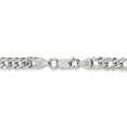 thumbnail image 3 of White Sterling Silver chain Curb Diamond-cut 24 in 6.25 mm, 3 of 5