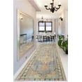 thumbnail image 3 of Green Rug, Orange Rug, Medallion Rug, Vintage Style Rug, Turkish Rug, Cool Rug, Thin Rug, Personalized Rug, Round Rug, Salon Decor Rug, 3.3'x9.2' - 100x280 cm, 3 of 8
