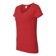 thumbnail image 2 of Heavy Cotton Women’s V-Neck T-Shirt, 3XL, Red, 2 of 3