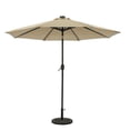 thumbnail image 3 of Island Umbrella Mirage II Fiesta 9-ft Octagon Market Umbrella with Solar LED Tube Lights - Champagne and Taupe, 3 of 11