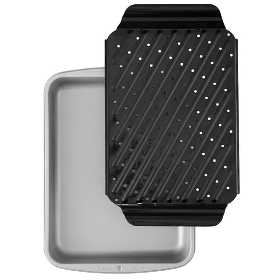 Wilton Recipe Right Large Non-Stick Broiler Pan Set, 14 x 11-Inch