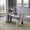 White, variant on Roundhill Furniture Cavira Modern Faux Marble Dining Table with Double Pedestal Base, Beige