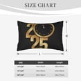 thumbnail image 4 of Naloa 2025 Happy New Year Pillowcase, Throw Pillowcase, Wrinkle-Free, Stain-Resistant with Hidden Zipper for Bedroom Sofa-16"x24", 4 of 6