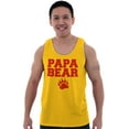 thumbnail image 5 of Papa Bear Dad Father's Day Pawprint Tank Top Sleeveless Tee Men Brisco Brands X, 5 of 6
