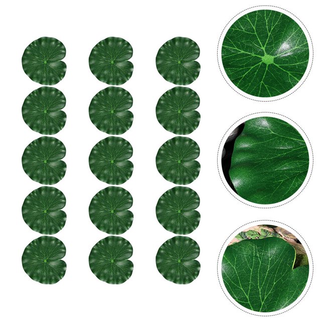 WHAMVOX 15Ud Hojas De Loto Flotantes Artificiales De Eva Para Y Manualidades