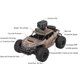 thumbnail image 3 of Coche con mando a distancia y control por teléfono, 25km/h, Off-Road Racing 4x4, escala 1:16, Carga USB, Marrón, 3 of 5