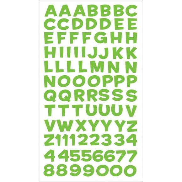 Sticko Alphabet Stickers-Fun House Green Metallic