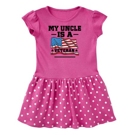 

Inktastic Uncle Military Veteran Gift Toddler Girl Dress
