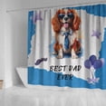 thumbnail image 4 of Happy Father's Day Best Cavalier King Charles Spaniel Cool Dad Ever Shower Curtain Dog Lover Gifts Waterproof Bathroom Bathtub Curtain - 12007, 4 of 5