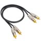 thumbnail image 1 of 2 RCA Male to 2 RCA Male o Cable with Aluminum Alloy Connector for Xbox 360, Black, 1m, 1 of 4