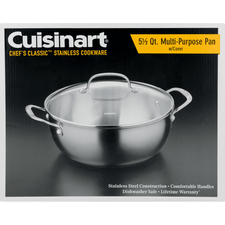 Cuisinart 755-26GD Chef's Classic Multi Purpose Pan, 5.5 Quart Capacity