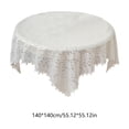 thumbnail image 3 of Lace Coffee Tablecloth, Polyester Table Cover, Embroidery Design, Restaurant Garden Balcony Decoration, 1 Count, 3 of 8