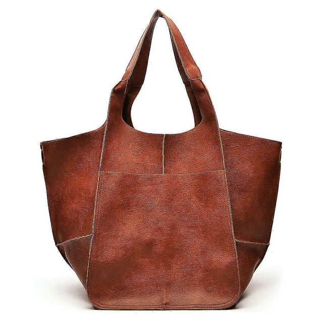 Bolso de mano para mujer, de piel sintética, tipo cubo, tipo cartera, tipo cartera, estilo hobo, de diseñador, para el trabajo.