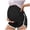 Black, variant on Krdevn Maternity Over the Belly Shorts with Pockets Comfortable Pregnancy Shorts for All Stages,L