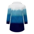 thumbnail image 4 of gakvbuo 3/4 Length Sleeve Shirts Womens Tops Collared V Neck Casual Plus Size Tunic Tops To Wear With Leggings Loose Shirt Work Business Blouses For Women, 4 of 6