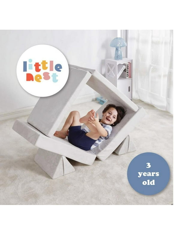Little Nest Modular Adventure Couch Lunar Grey For Toddler