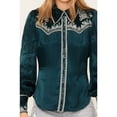 thumbnail image 3 of Shyanne Women's Embellished Velvet Long Sleeve Button-Down Western Shirt - SWHO22W6 XX-  US, 3 of 4