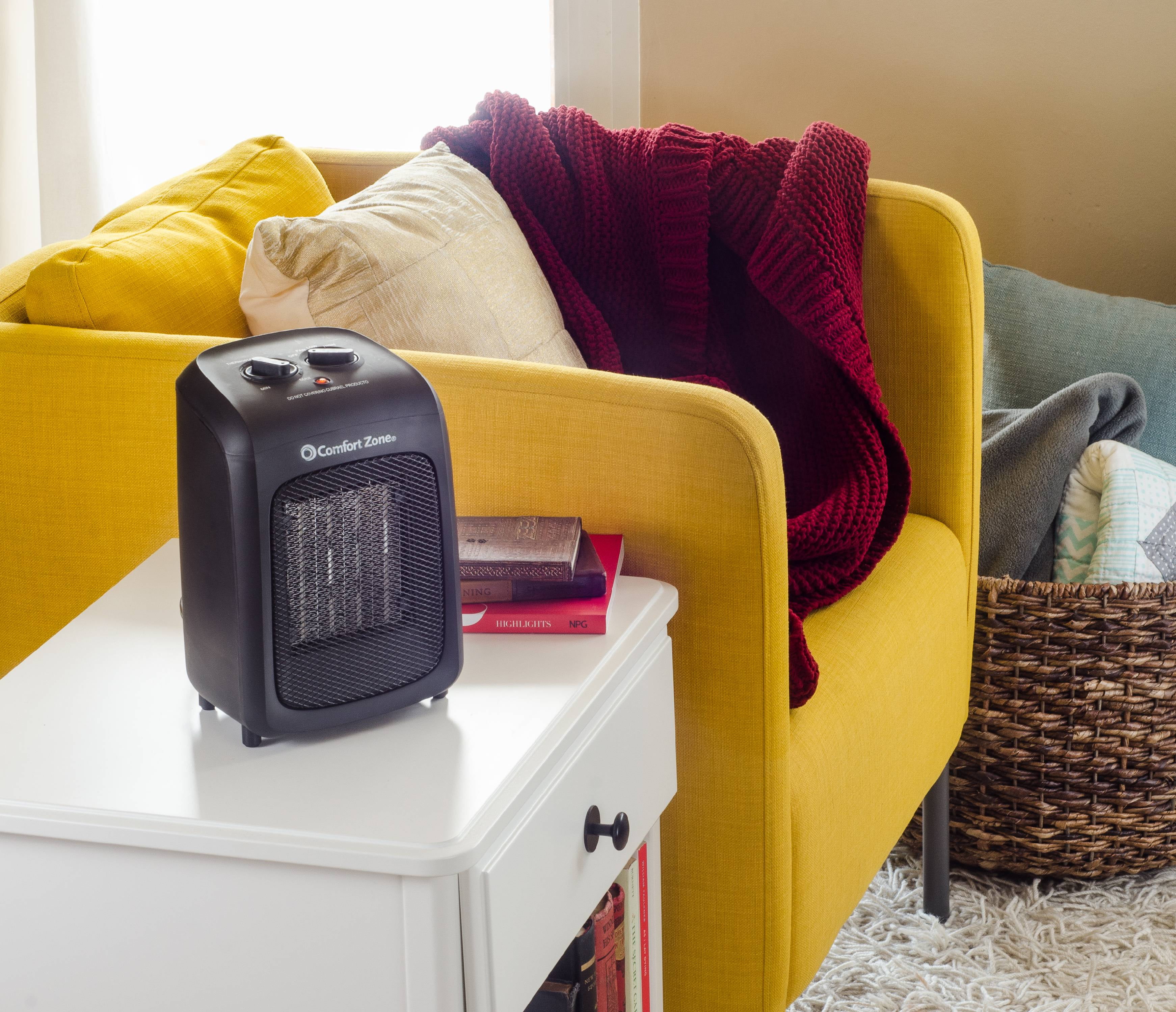 Comfort Zone Ceramic Heater Black Cz446wm Walmart Com