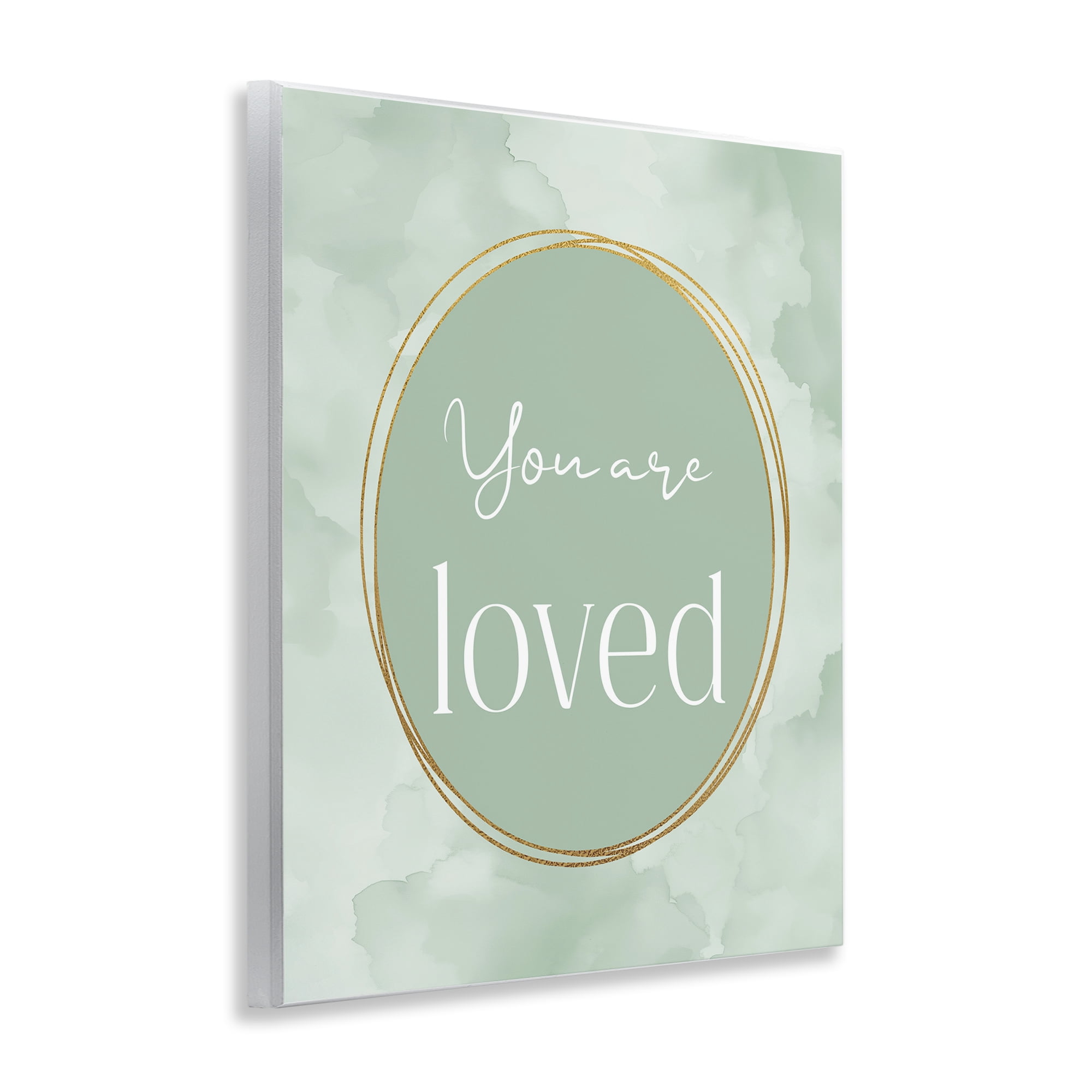 Stupell Industries Green Golden Affirmation Wall Plaque Art, design by Christine Simpson Art