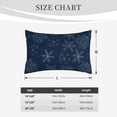 thumbnail image 4 of Gukieu Snowflake Dark Blue Print Plush Pillow Cover, Hidden Zipper Pillow Protector without Pillow Core, Suitable for Bedroom, Office, Car Decoration-16"x24", 4 of 6
